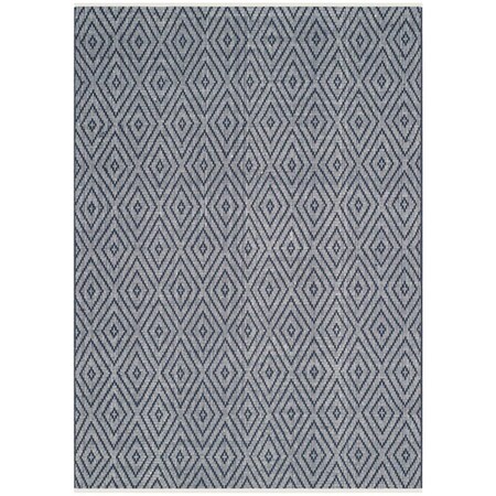 Safavieh 5 x 7 ft. Medium Rectangle Montauk Hand Woven RugNavy & Ivory MTK811C-57